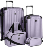 Midtown Hardside Luggage Travel Set, Lilac, 4-Piece Set