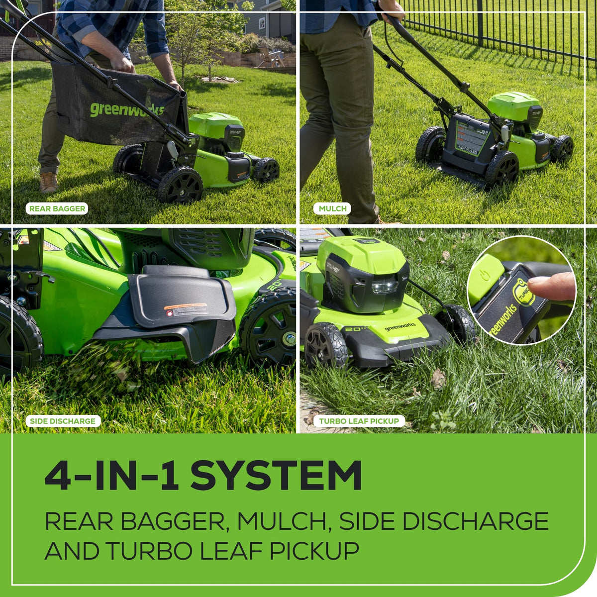 48V (24V x 2) 20" Brushless Cordless (Push) Lawn Mower (LED Headlight), (2) 4.0Ah Batteries and Dual Port Rapid Charger Included (200+ Compatible Tools)