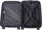 er 20 Inch Carry On - Expandable (ABS + PC) Hardside Luggage - Lightweight Durable Suitcase With 8-Rolling Spinner Wheels for Women (Stripe Roses)