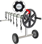 21ft pool cover reel set aluminum solar swimming inground cover blanket reel