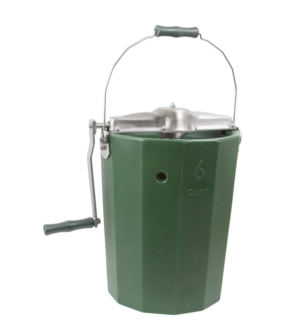 PREMIUM 6 qt. -   Steel Ice Cream Maker - Hand Crank
