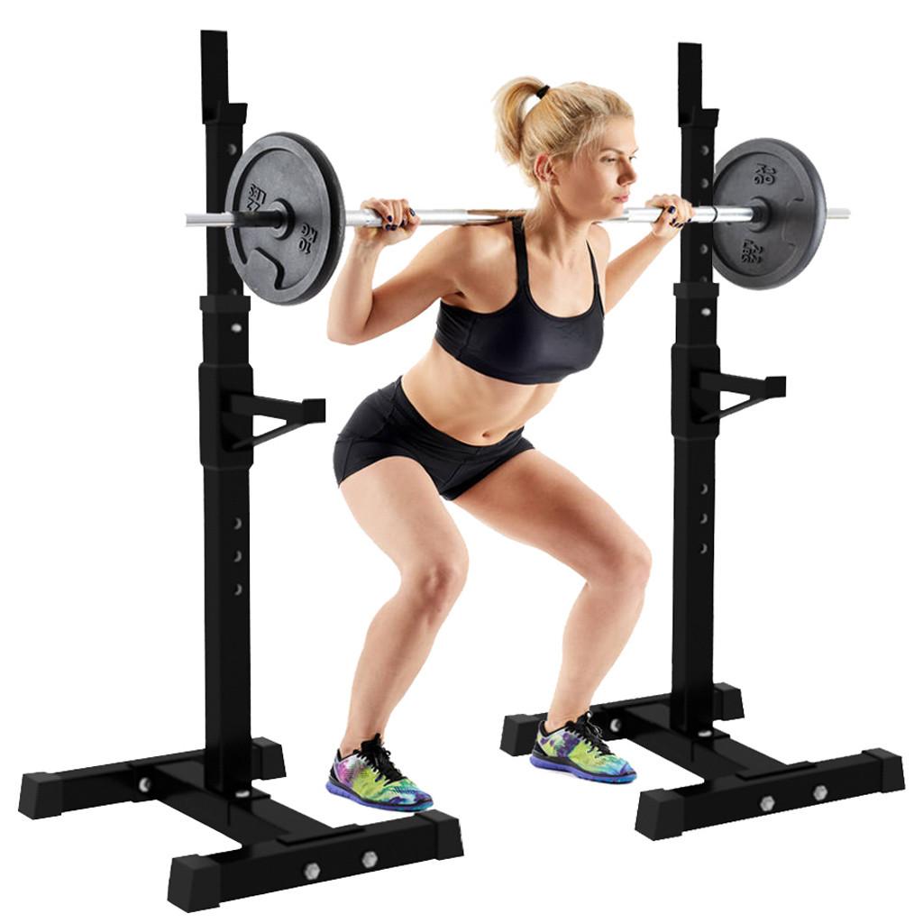 BLUKIDS Adjustable Squat Rack Dipping Station Barbell Rack Dip Stand Fitness Bench Press Equipment Home &amp; Gym