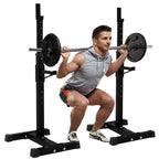 Adjustable Squat Rack Dipping Station Barbell Rack Dip Stand Fitness Bench