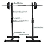 Adjustable Squat Rack Dipping Station Barbell Rack Dip Stand Fitness Bench
