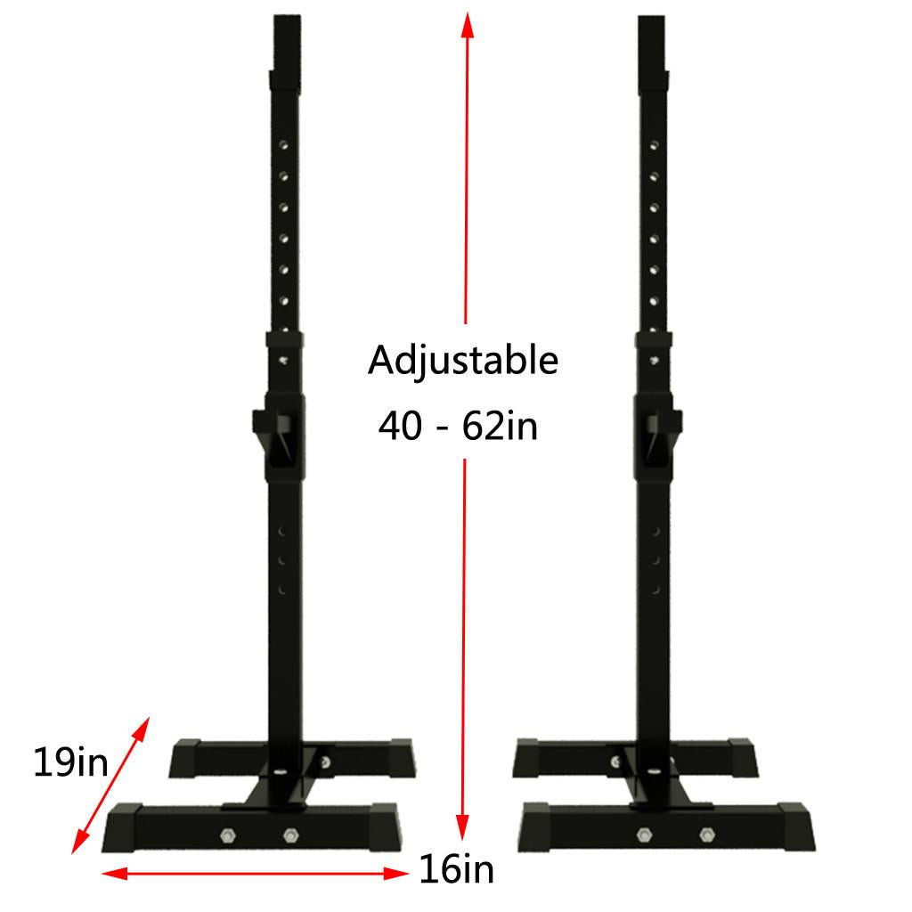 Adjustable Squat Rack Dipping Station Barbell Rack Dip Stand Fitness Bench