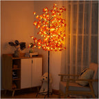 TMGPSYM 6-Foot Christmas LED Lamp Decoration, 92 Waterproof Lamp Beads, Maple Leaf Floor Lamp, Detachable, Convenient to Move Outdoor/Room/Yard/Home Decoration