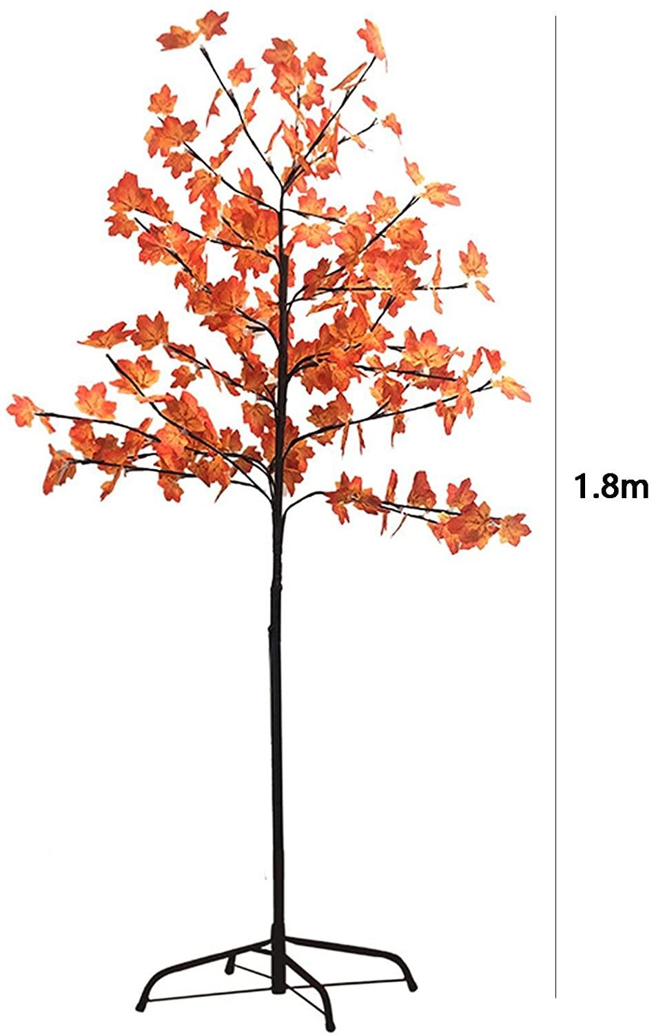 TMGPSYM 6-Foot Christmas LED Lamp Decoration, 92 Waterproof Lamp Beads, Maple Leaf Floor Lamp, Detachable, Convenient to Move Outdoor/Room/Yard/Home Decoration