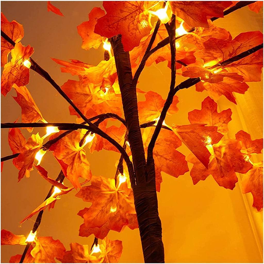 TMGPSYM 6-Foot Christmas LED Lamp Decoration, 92 Waterproof Lamp Beads, Maple Leaf Floor Lamp, Detachable, Convenient to Move Outdoor/Room/Yard/Home Decoration