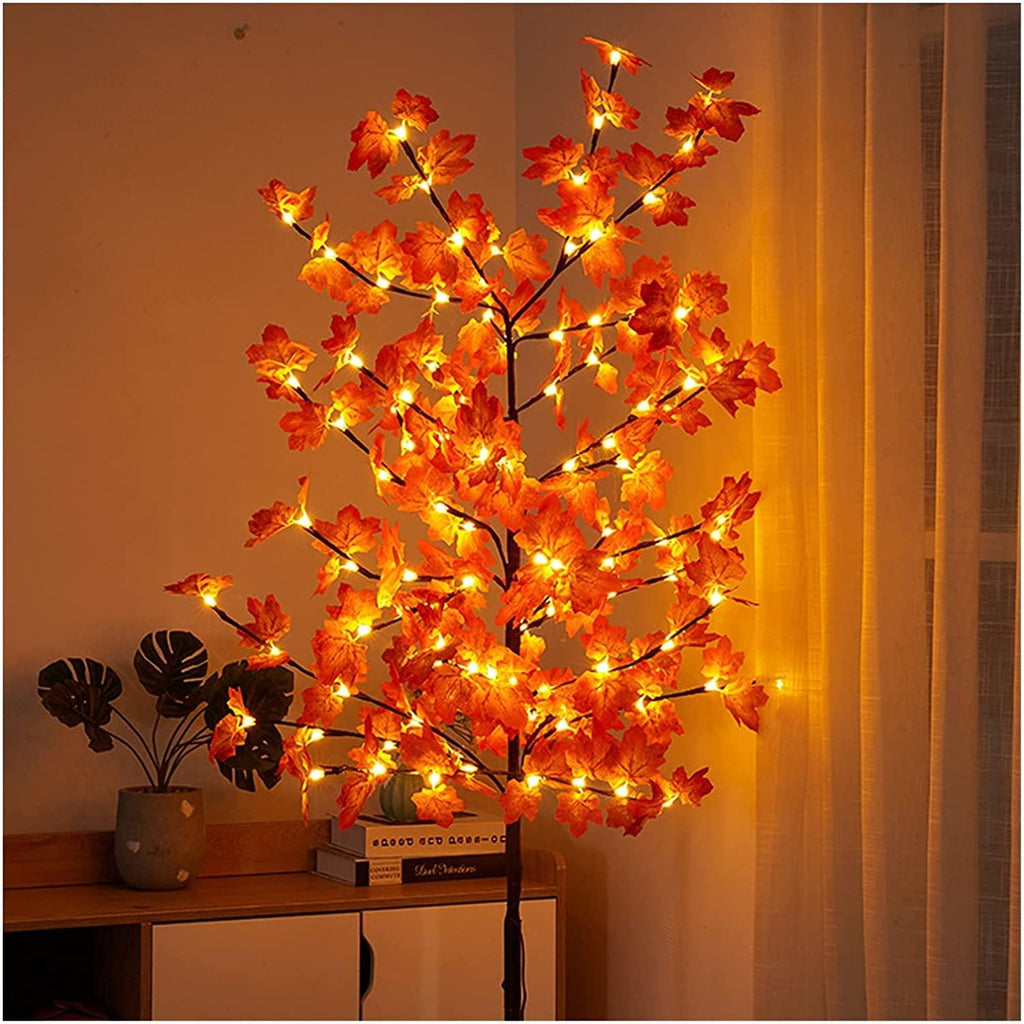 TMGPSYM 6-Foot Christmas LED Lamp Decoration, 92 Waterproof Lamp Beads, Maple Leaf Floor Lamp, Detachable, Convenient to Move Outdoor/Room/Yard/Home Decoration
