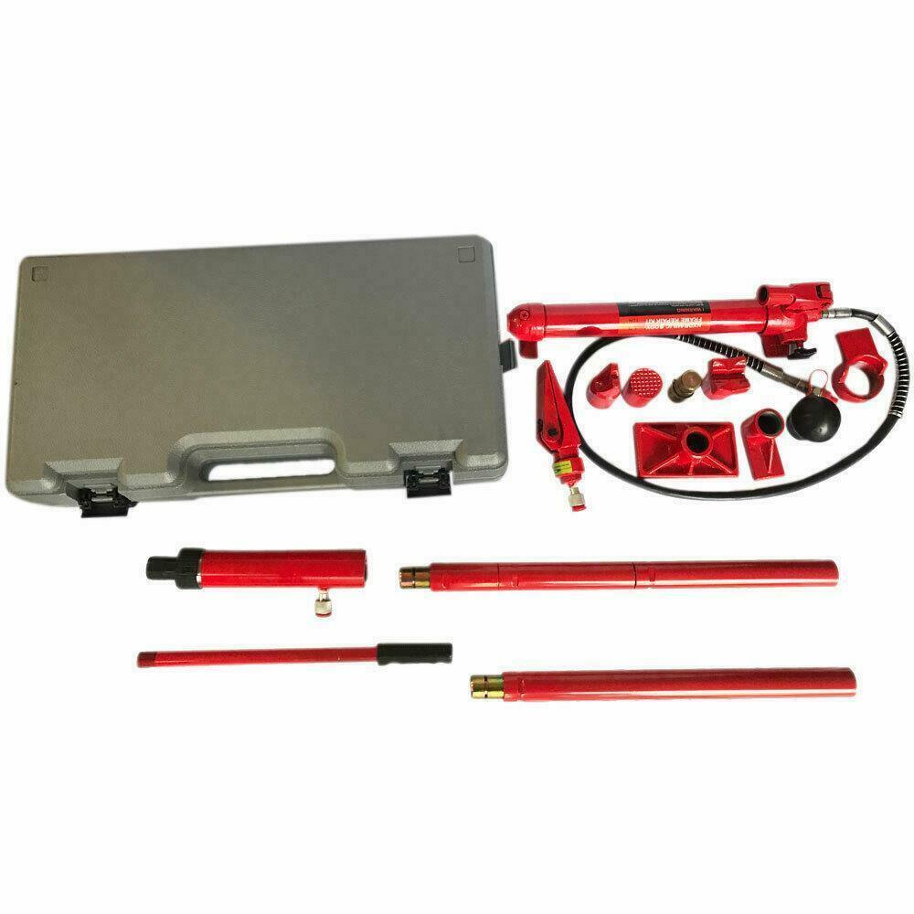 10 Ton Porta Power Hydraulic Jack Auto Body Frame Repair Tool Lift Ram Kits