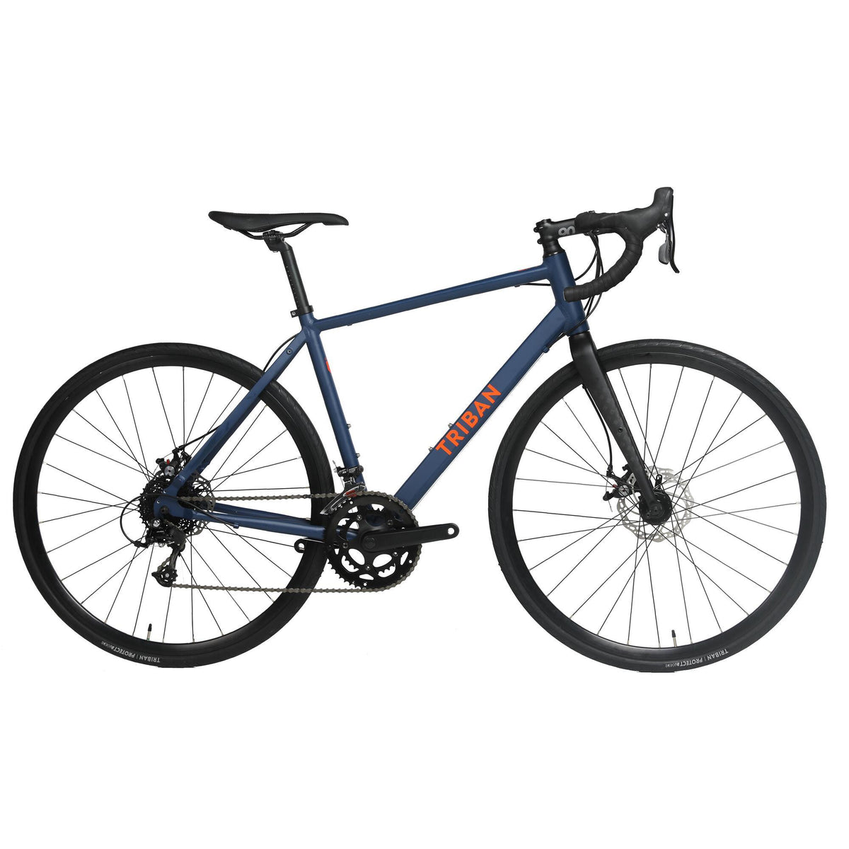 Decathlon Triban RC120, Aluminum Road Bike, Disc Brakes, 700c, Medium, Blue