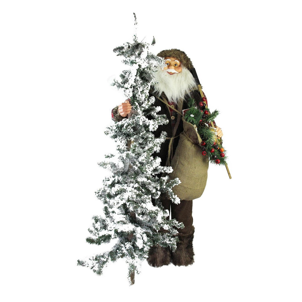 Northlight 4 ft. Standing Woodland Santa Claus