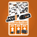 Nitro 40V 21" Cordless Lawn Mower Bundle with 20V String Trimmer, Edger &amp; Leaf Blower, 2 Batteries &amp; Charger
