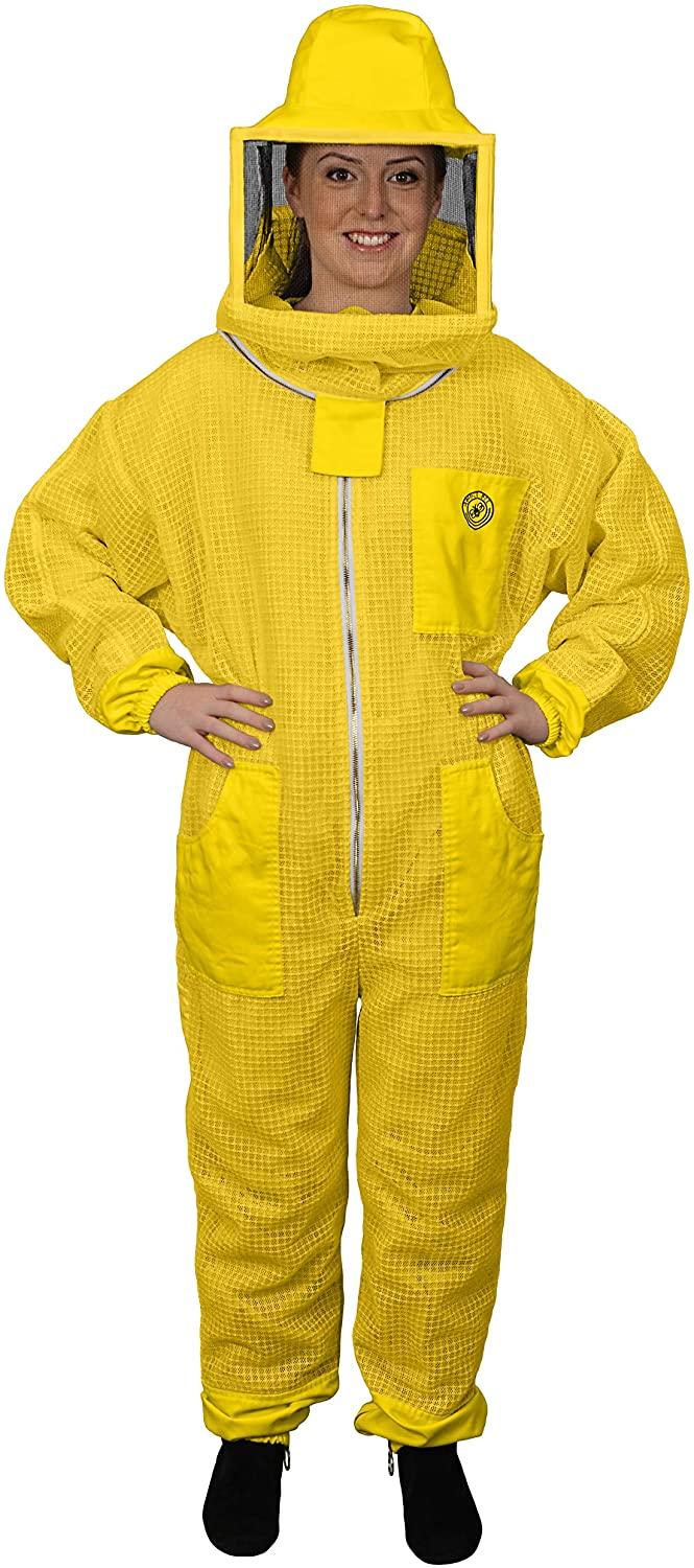 humble bee 422 aero beekeeping suit, xx-small, yellow