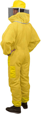 humble bee 422 aero beekeeping suit, x-small, yellow