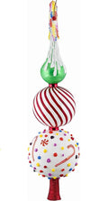 Glitterazzi Candy Theme Finial Polish Glass Christmas Tree Topper 16 Inch New