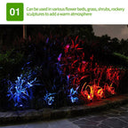Bojue 5 pcs Waterproof LED Garden Solar Pathway Lights RGB ground plug Landscaping lawn light