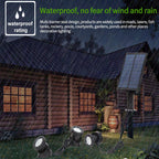 Bojue 5 pcs Waterproof LED Garden Solar Pathway Lights RGB ground plug Landscaping lawn light