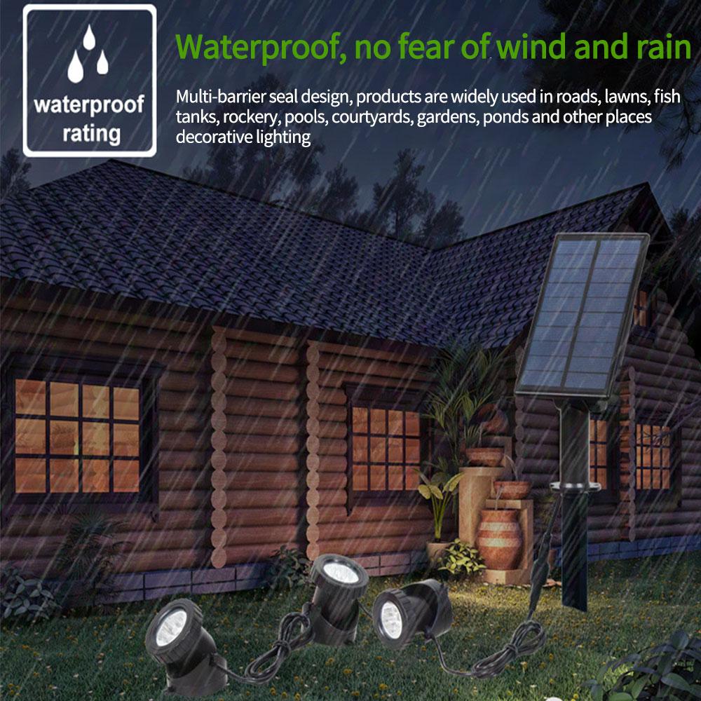 okwish 5 pcs Waterproof LED Garden Solar Pathway Lights RGB ground plug Landscaping lawn light