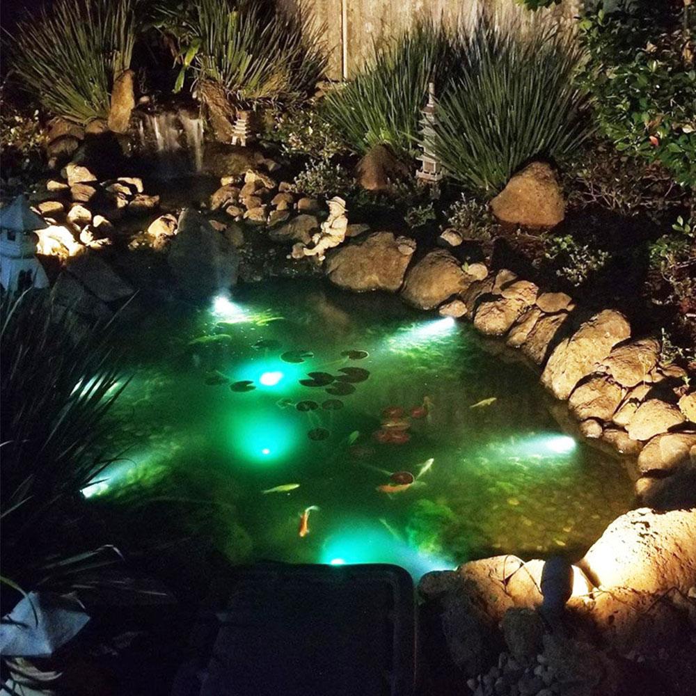 okwish 5 pcs Waterproof LED Garden Solar Pathway Lights RGB ground plug Landscaping lawn light