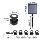 okwish 5 pcs Waterproof LED Garden Solar Pathway Lights RGB ground plug Landscaping lawn light