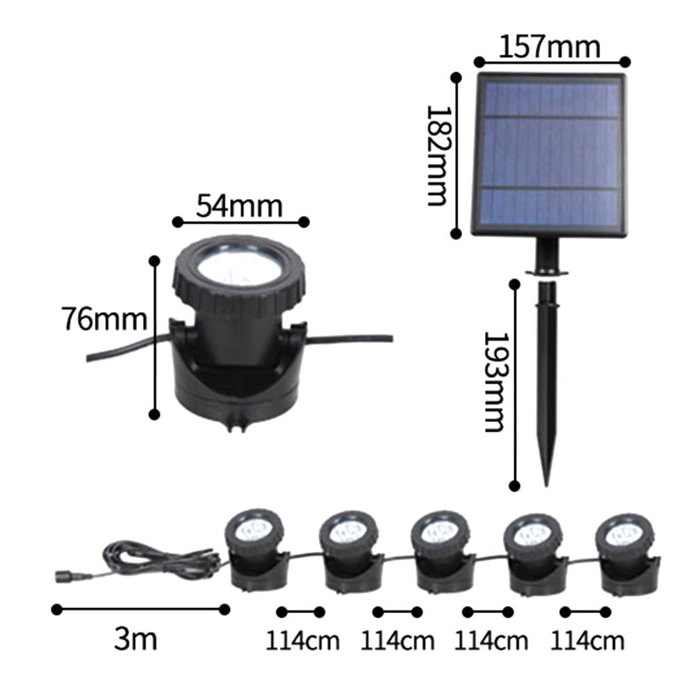 okwish 5 pcs Waterproof LED Garden Solar Pathway Lights RGB ground plug Landscaping lawn light