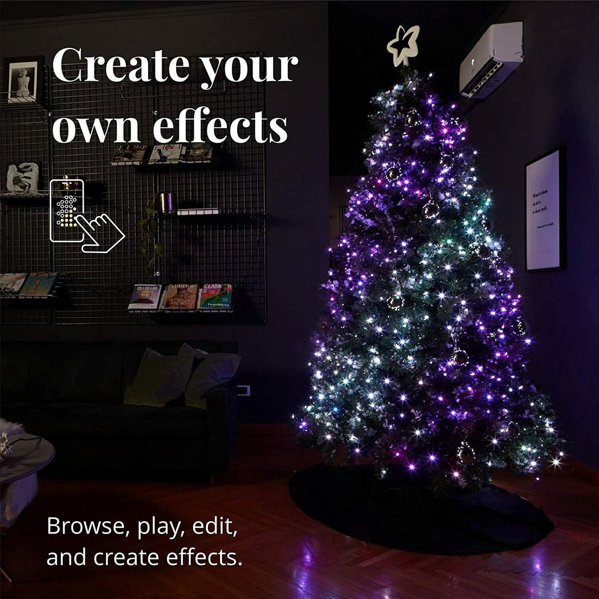 Twinkly - TWT250STP RGB - App-Controlled Pre-lit Christmas Tree (5 ft)