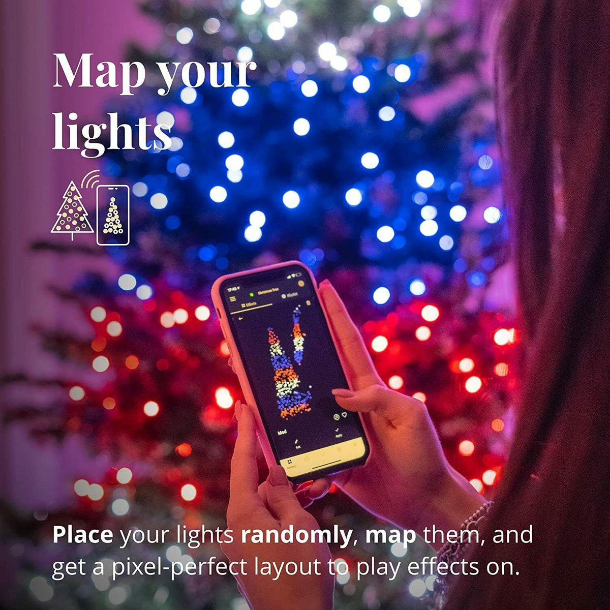 Twinkly - TWT250STP RGB - App-Controlled Pre-lit Christmas Tree (5 ft)