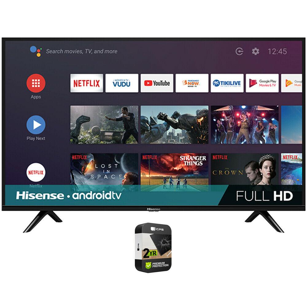 hisense 40 inch h55 series fhd smart android tv with 2 year extended warranty