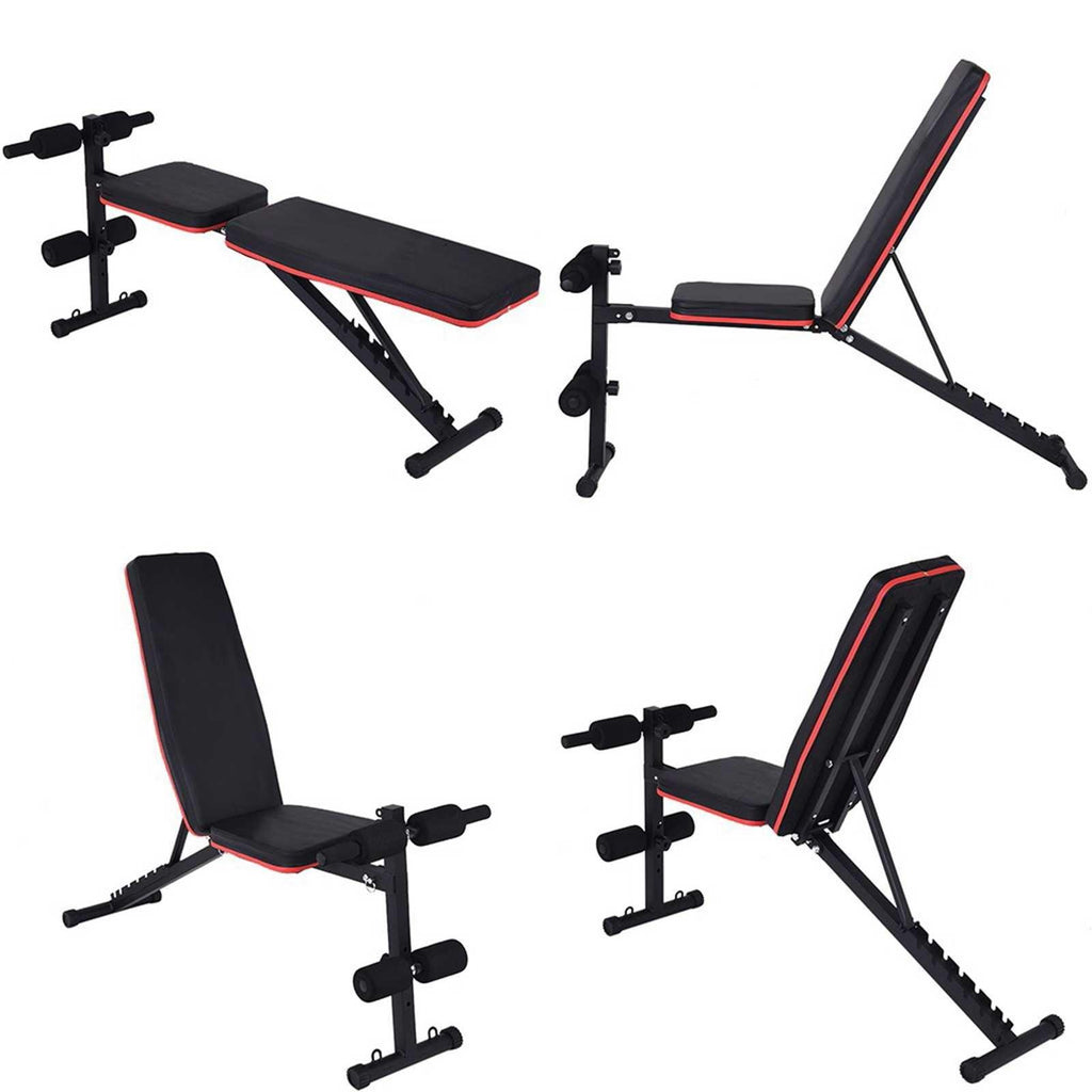 Mchoice Adjustable Weight Bench for Full Body Workout Multi-Purpose Utility Weight Bench Foldable Flat Bench Press for Home Gym