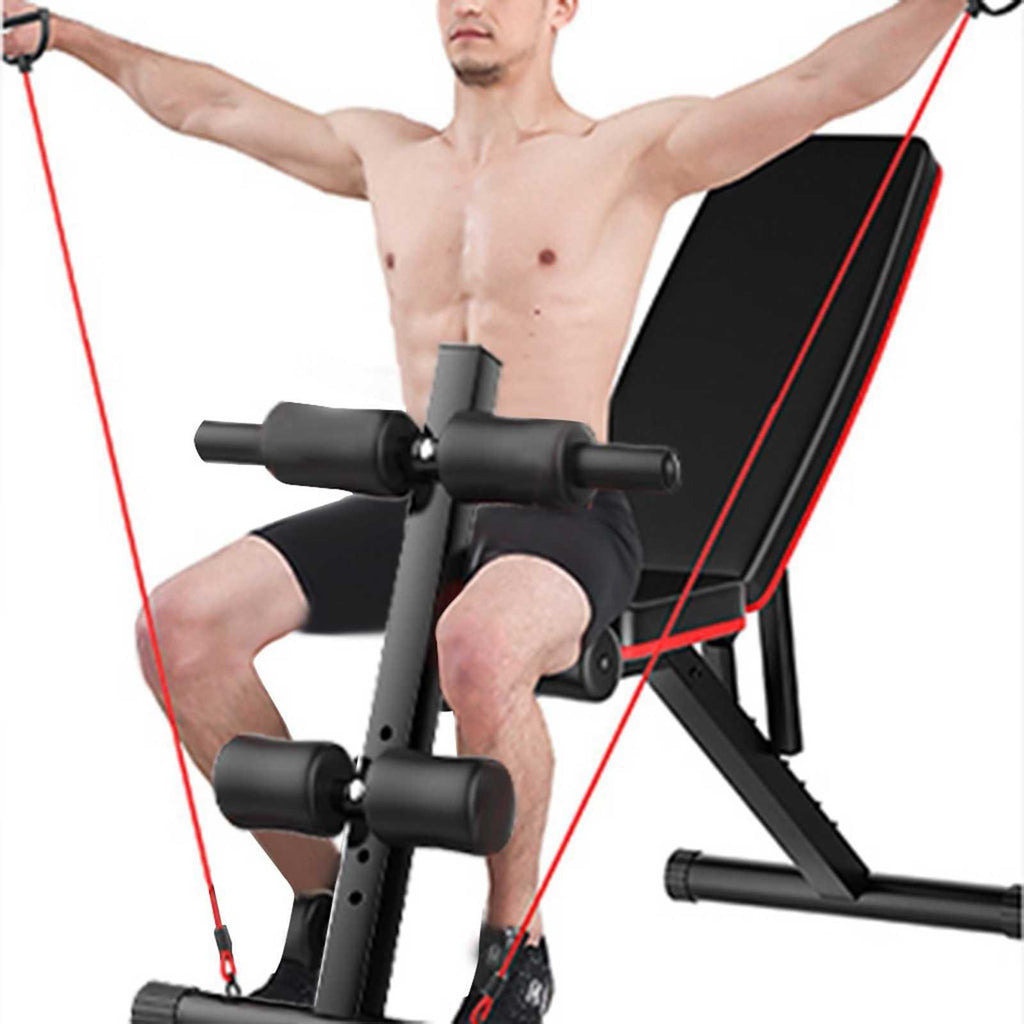 Mchoice Adjustable Weight Bench for Full Body Workout Multi-Purpose Utility Weight Bench Foldable Flat Bench Press for Home Gym
