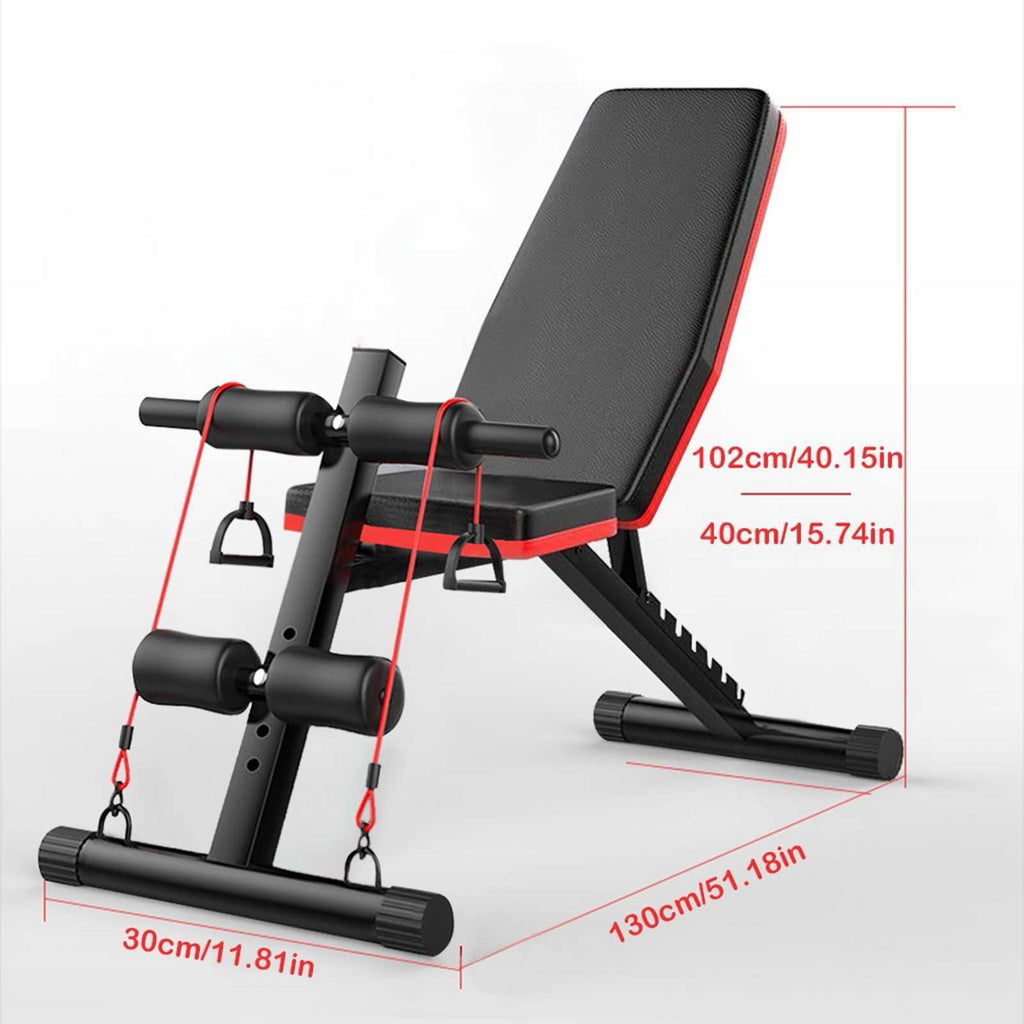 Mchoice Adjustable Weight Bench for Full Body Workout Multi-Purpose Utility Weight Bench Foldable Flat Bench Press for Home Gym