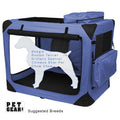 Pet Gear 3 Door Portable Soft Crate, Folds Compact for Travel in Seconds No Tools Required, Comes with Comfort Pad + StoraBag, Steel Frame, Premium 600D Fabric, Indoor/Outdoor