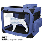 Pet Gear 3 Door Portable Soft Crate, Folds Compact for Travel in Seconds No Tools Required, Comes with Comfort Pad + StoraBag, Steel Frame, Premium 600D Fabric, Indoor/Outdoor