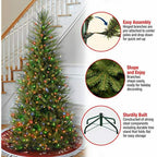 National Tree Company Artificial Christmas Tree Multi-Color Lights and Stand