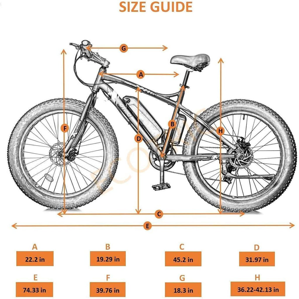Powerful Electric Bicycle 26" X 4" Fat Tire Bike 500W 36V/12Ah Battery EBike Moped Mountain Beach Snow Ebike Throttle &amp; Pedal Assist - 90% Pre-Assembled (Black)