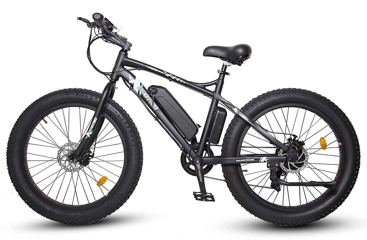 Powerful Electric Bicycle 26" X 4" Fat Tire Bike 500W 36V/12Ah Battery EBike Moped Mountain Beach Snow Ebike Throttle &amp; Pedal Assist - 90% Pre-Assembled (Black)
