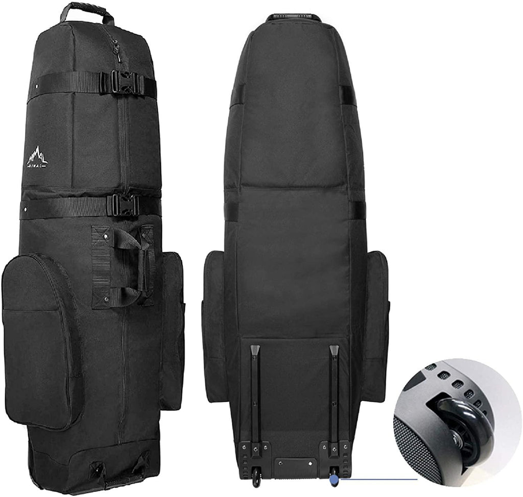 Himal Golf Travel Bag - Heavy Duty 600D Polyester Oxford Wear-Resistant, Excellent Zipper Universal Size with Wheels, Soft-Sided Golf Club Travel Cover to Protect Clubs