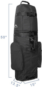 Himal Golf Travel Bag - Heavy Duty 600D Polyester Oxford Wear-Resistant, Excellent Zipper Universal Size with Wheels, Soft-Sided Golf Club Travel Cover to Protect Clubs