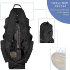 Himal Golf Travel Bag - Heavy Duty 600D Polyester Oxford Wear-Resistant, Excellent Zipper Universal Size with Wheels, Soft-Sided Golf Club Travel Cover to Protect Clubs