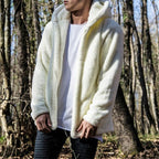 Men winter plush warm casual coat hoodies
