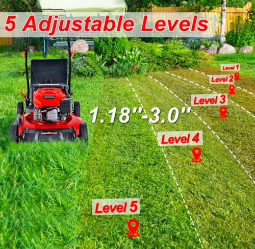 Push Lawn Mower 170cc with Steel Deck PowerSmart 21" 3-in-1 Gasoline Brand New