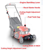Push Lawn Mower 170cc with Steel Deck PowerSmart 21" 3-in-1 Gasoline Brand New