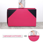 4'x10'x2" Thick Folding Panel Gymnastics Yoga Mat Gym Pink/black