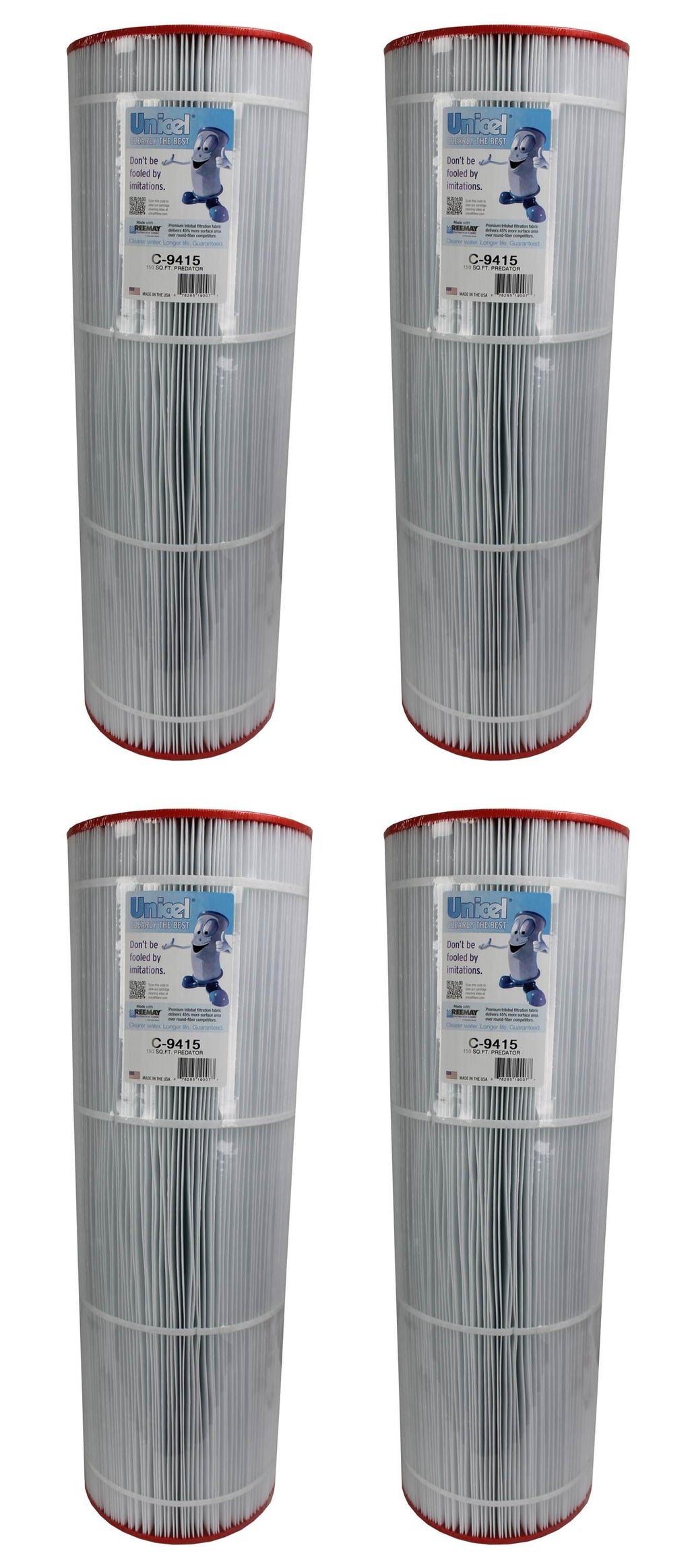 unicel c-9415 predator clean &amp; clear 150 pool filter cartridges c9415 (4 pack)