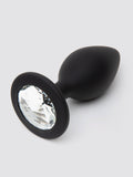 Lovehoney Jewelled Silicone Medium Butt Plug 3.5 Inch , Black