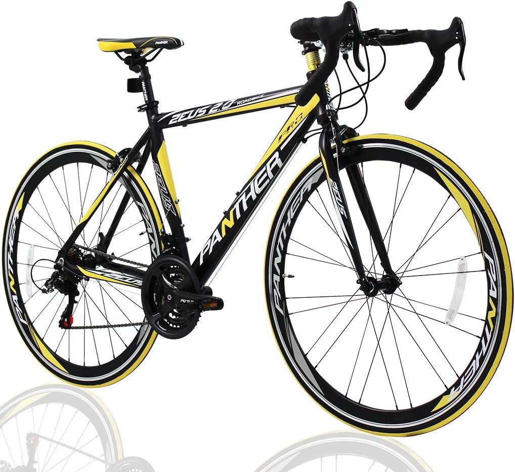 PANTHER(Japanese Brands) Road Bike Zeus Series  21speeds Aluminum Frame,700×25C,Drop Handlebars, Disassembled Wheel