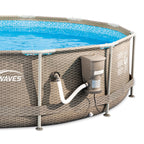 Summer Waves P20012335 Active 12ft x 30in Outdoor Round Frame Above Ground Swimming Pool Set with Skimmer Filter Pump &amp; Filter