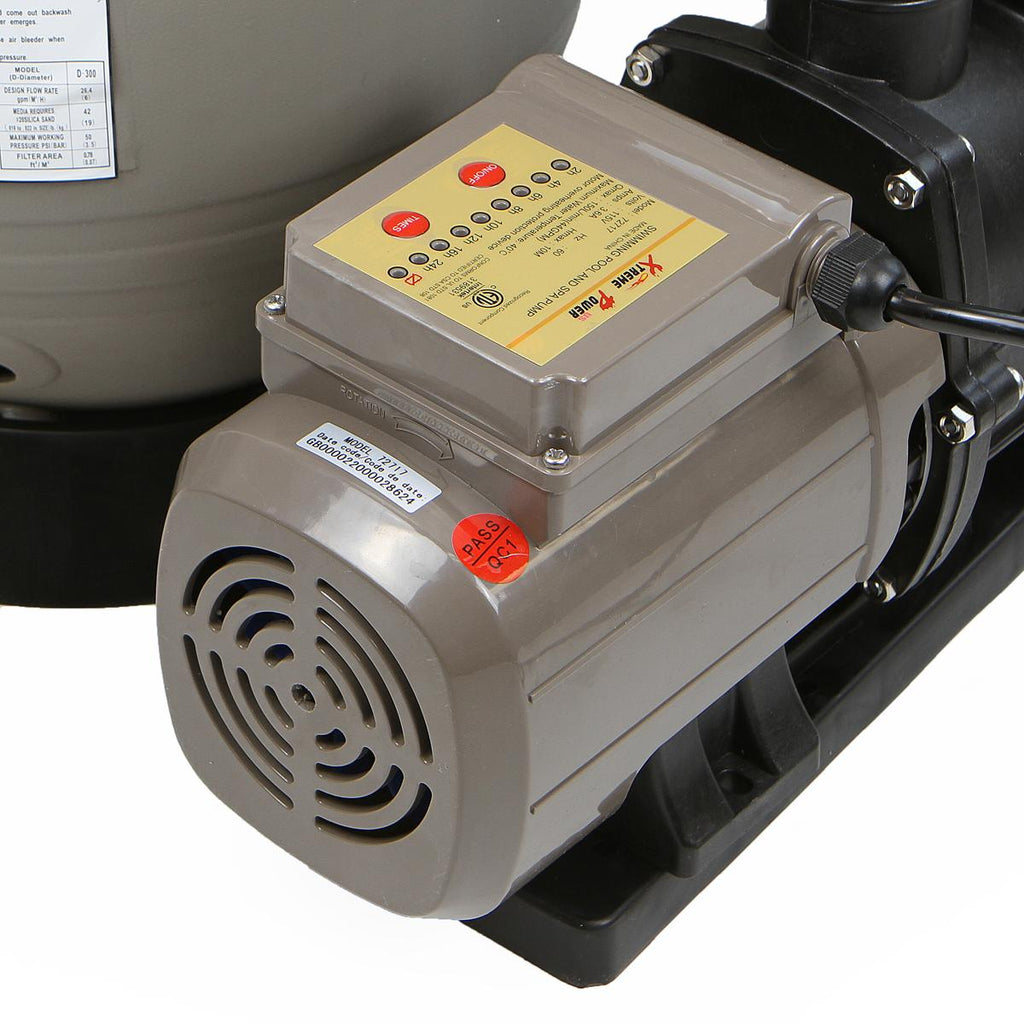 2640 gph above ground pool sand filter pump with programmable timer swimming pool package