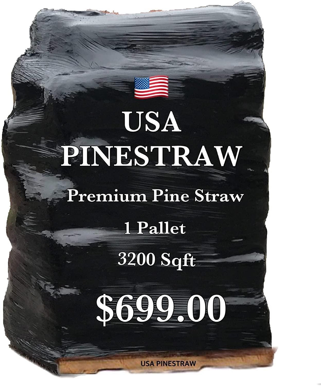 usa pine straw - pine needle mulch - premium long needle - covers 3200 sqft (1)
